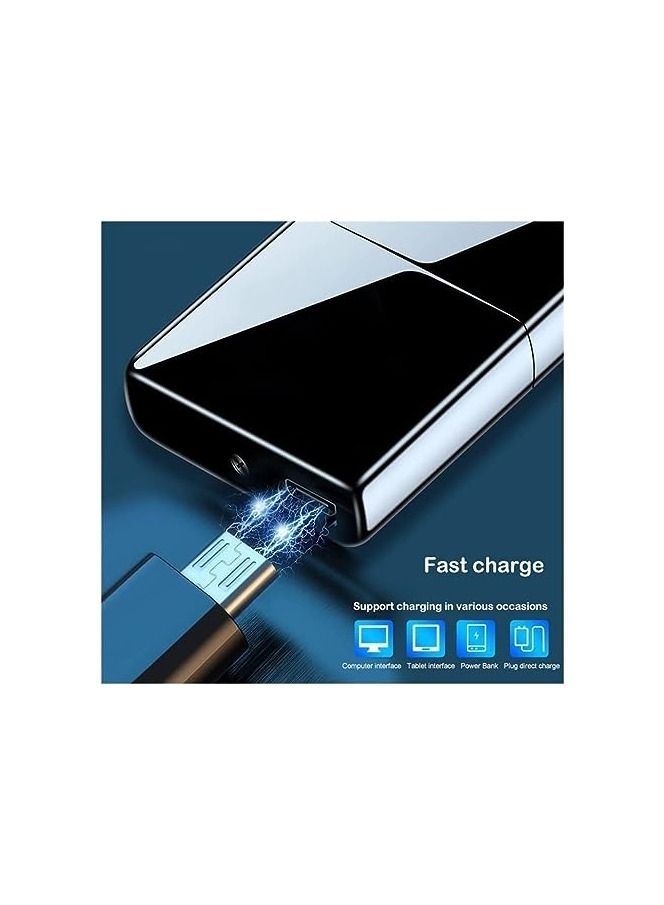 Rechargeable Lighter,Windproof Flameless,Touch Induction,Single Double Arc Lighter Plasma,USB Lighter with Battery Indicator - Image 4