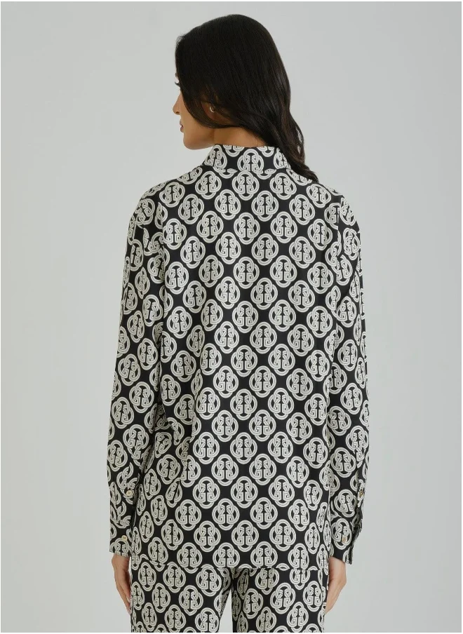 غانت Gant Ramadan Collection  Women's Black Printed Blouse