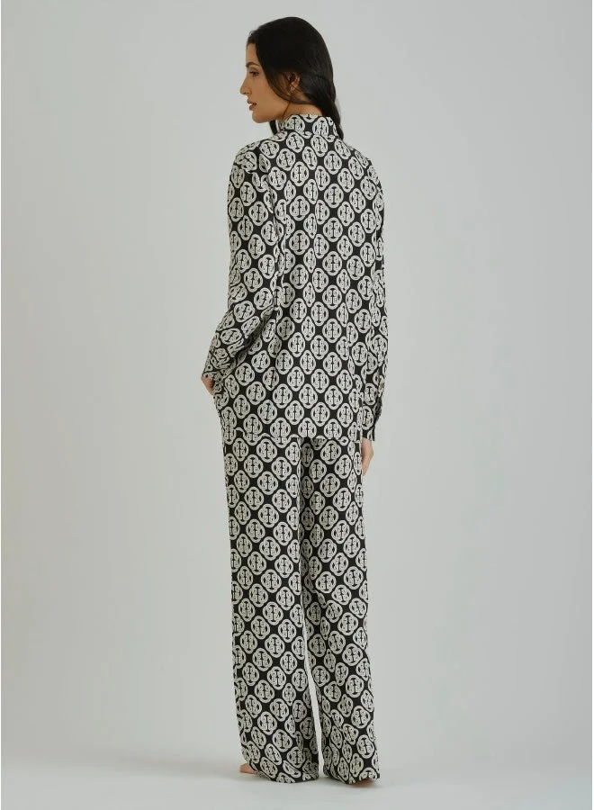 GANT  Gant Ramadan Collection  Women's Black Printed Blouse for Women | Best Price UAE