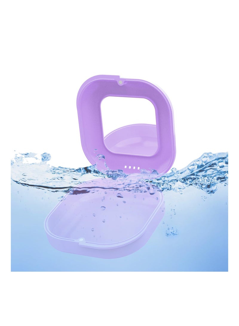 SYOSI Retainer Case with Built-in Mirror for Dental Retainers, Ventilated Retainer Holder Case with Retainer Removal Tool, Chewies & Brush Compatible with Invisalign, Aligner and Night Guard Case - Image 5