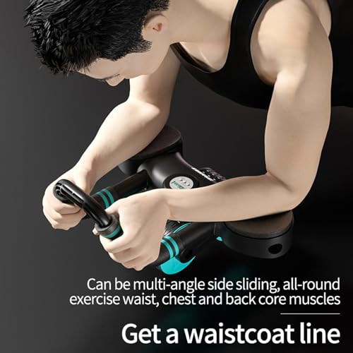 Wearslim® Abs Roller for Men & Women| Advanced Ab Roller with Automatic Rebound| Abs Roller Wheel with Strong Elbow Support, Timer, Mobile Holder & Knee Pad| Abdominal Strength Training Home Gym Equipment|For Abdominal Core Exercises, Core Strength, Plank and Full Body Strength Training - Image 2