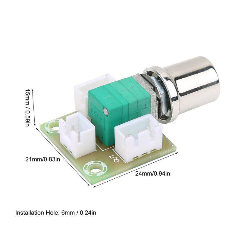 Double 50K Potentiometer Audio Volume Control Board Module with XH2.54 3P Terminal High Precision Adjustable Sound Regulator for Amplifier Speaker DIY Projects 24x21mm Size - Image 3
