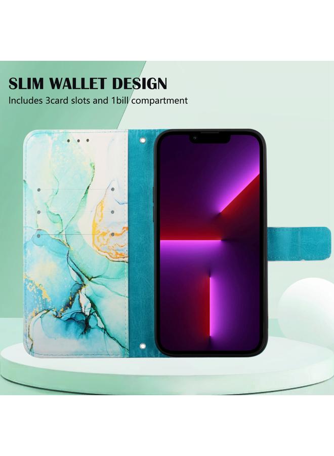 S-TOP Case For Realme Narzo 50i PT003 Marble Pattern Flip Leather Phone Case - Image 3