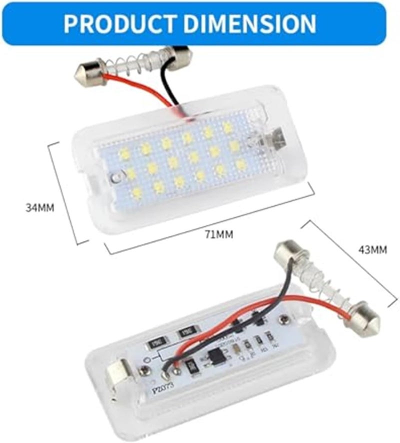 Vuzmode License Plate Lights for Fiat 500/Abarth 2007-2016 - Image 4