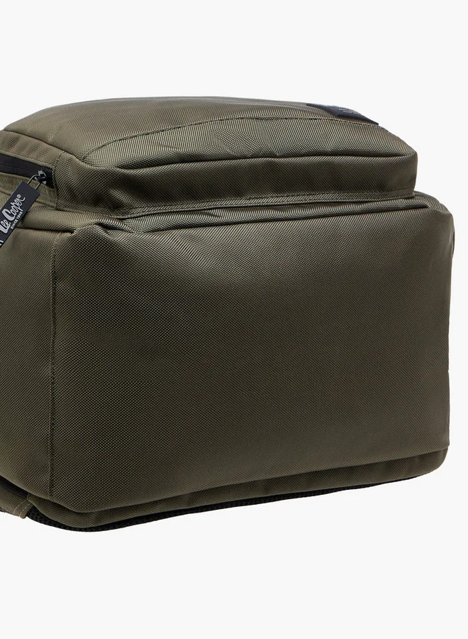 Lee Cooper Boys Textured Backpack with Adjustable Straps and Zip Closure - 34x47x21 cm
