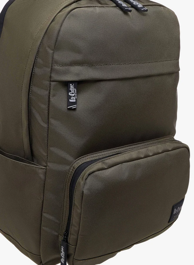 Lee Cooper Boys Textured Backpack with Adjustable Straps and Zip Closure - 34x47x21 cm