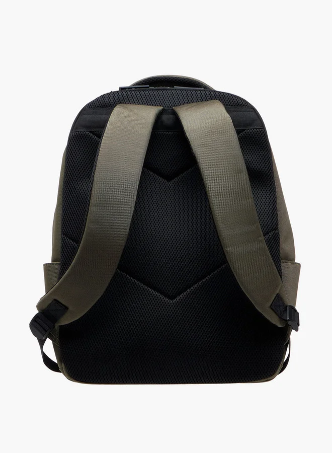 Lee Cooper Boys Textured Backpack with Adjustable Straps and Zip Closure - 34x47x21 cm