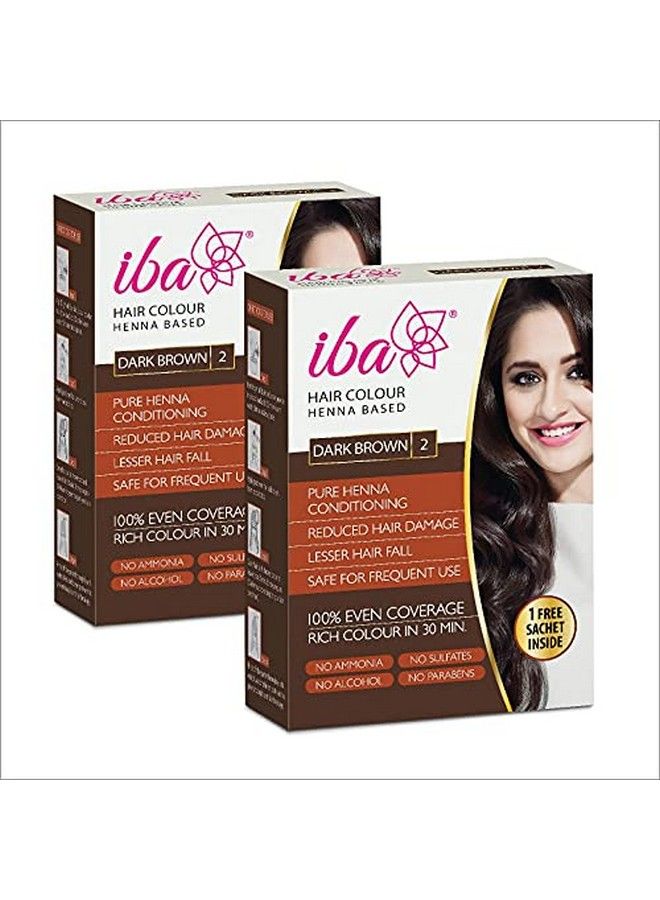 Iba كيس خالٍ من صبغة الشعر بني غامق 70 جرام (عبوة من قطعتين)؛ خالٍ من الأمونيا وخالٍ من الكبريتات ولون يدوم طويلاً - Image 1