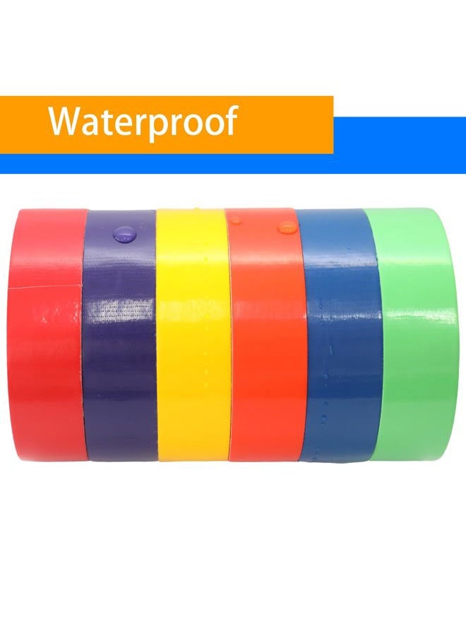AMOGATO Colored Washi Tape - 1 inch x 10 yards per roll, multi colored duct tapes, rainbow colored duct tape, ideal for DIY, art, home, school, office, multiple colors - Image 4