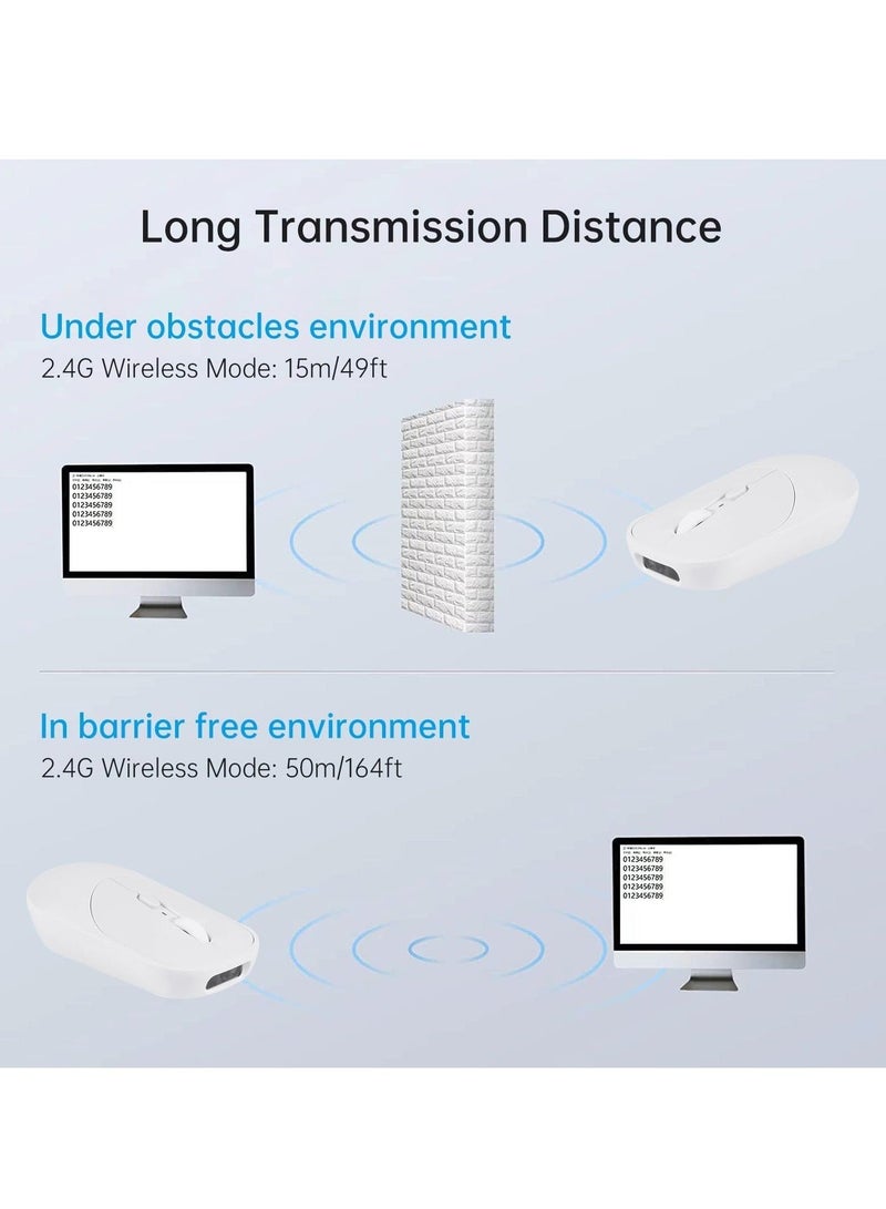 Captaintech Wireless Mouse Barcode Scanner 2D Handheld Barcode Scanner with Wireless Mouse Functions Portable Barcode Reader for Inventory Library Supermarket Pharmacy Logistics - Image 4