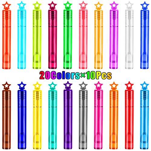 LerBao 200Pcs 20 Colors Mini Bubble WandsBulk Bubbles Party Favors for KidsSummer Outdoor IndoorThemed BirthdayChristmas Wedding Bath Time Toys - Image 5