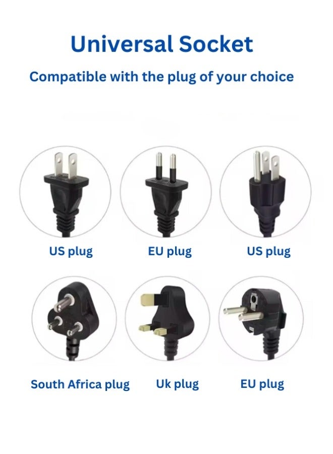 5 Meter Multi Power Strips Extension Cord | 4 Sockets Universal Plug Adapter with 5Meter Extra Long Cable Bold Extension Cable | Power Socket | Extension Board | Extension Cable | Extension Socket For Home ,Office ,Kitchen ,Travel And More ((5Meter)) ((Multi)) - Image 2