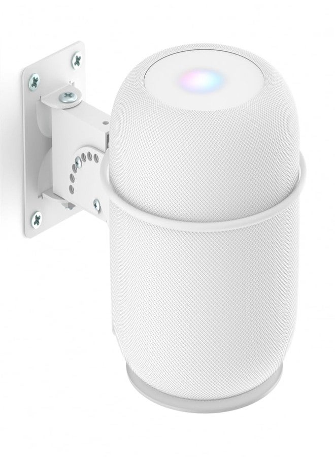 Yibracki Adjustable Speaker Mount for Homepod 2 - Wall Mount Bracket for Homepod 2nd and 1 Mount Shelf, White - Image 1