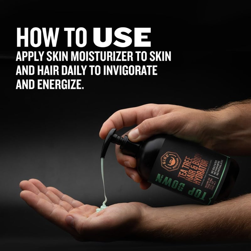 GIBS Top Down Hair and Body Hydrator, Tea Tree Moisturizer for Hair and Skin, 12 oz - Image 2