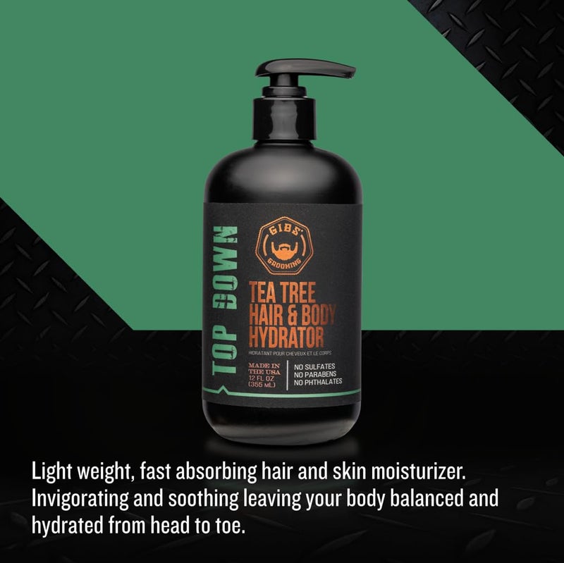 GIBS Top Down Hair and Body Hydrator, Tea Tree Moisturizer for Hair and Skin, 12 oz - Image 5