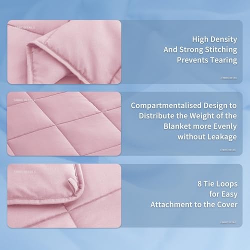 Topcee Weighted Blanket (7 lbs, 40" x 60") Cooling Throw Heavy Blanket for Sleeping Apply to 60-90 lbs, Soft Thick Breathable Blanket with Glass Bead, Easy Care - Image 5