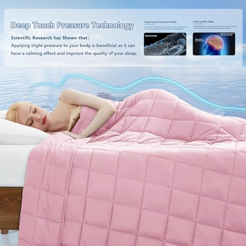 Topcee Weighted Blanket (7 lbs, 40" x 60") Cooling Throw Heavy Blanket for Sleeping Apply to 60-90 lbs, Soft Thick Breathable Blanket with Glass Bead, Easy Care - Image 3