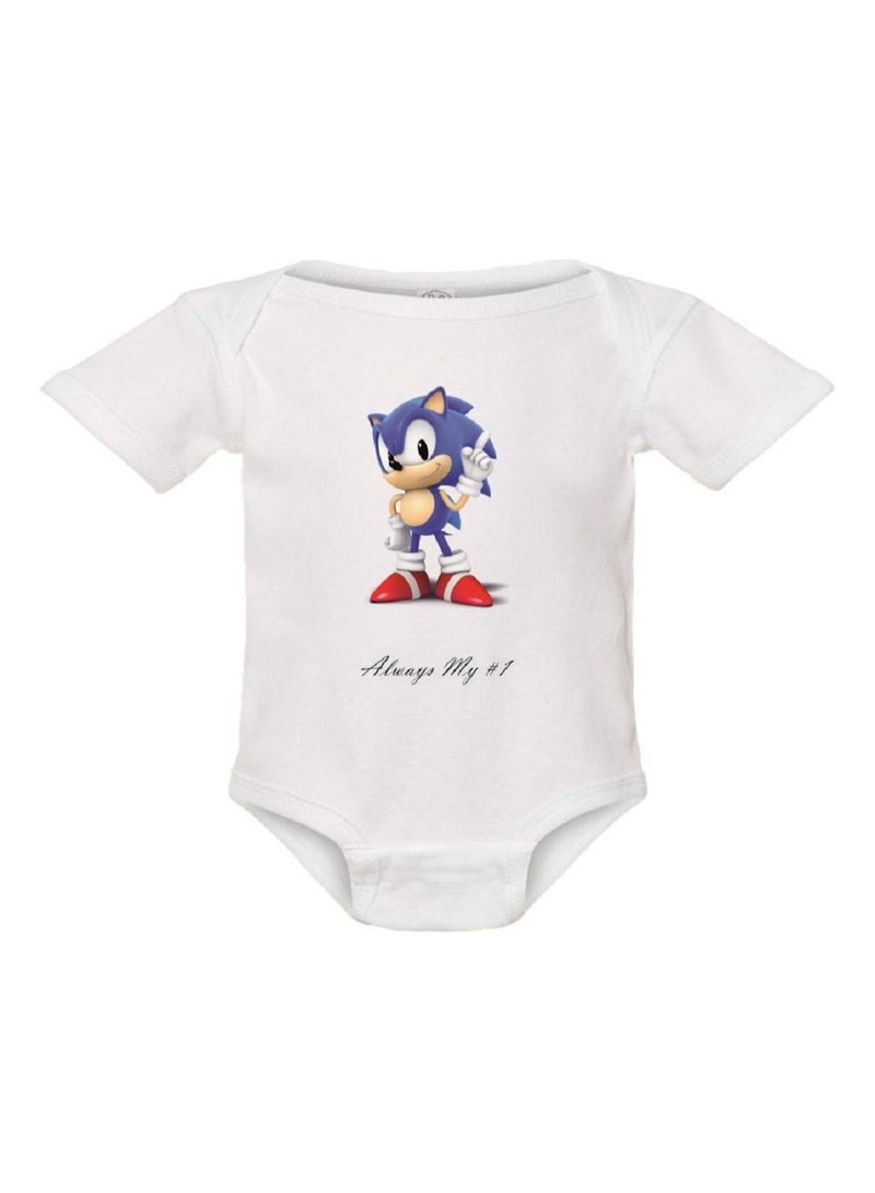 Pikkaboo Sonic Baby Bodysuit Onesie, 3-6 months - Image 1