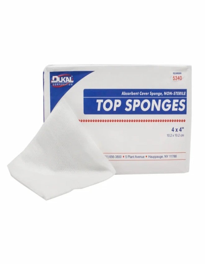 Dukal 5340-BG Top Sponges, Non-Sterile, 4"x 4" (Bag of 100) - Image 1