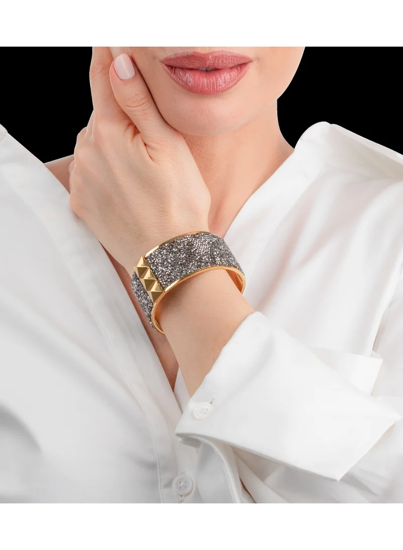 بوليس كيمياي سوار جلد مطلي بالذهب للنساء