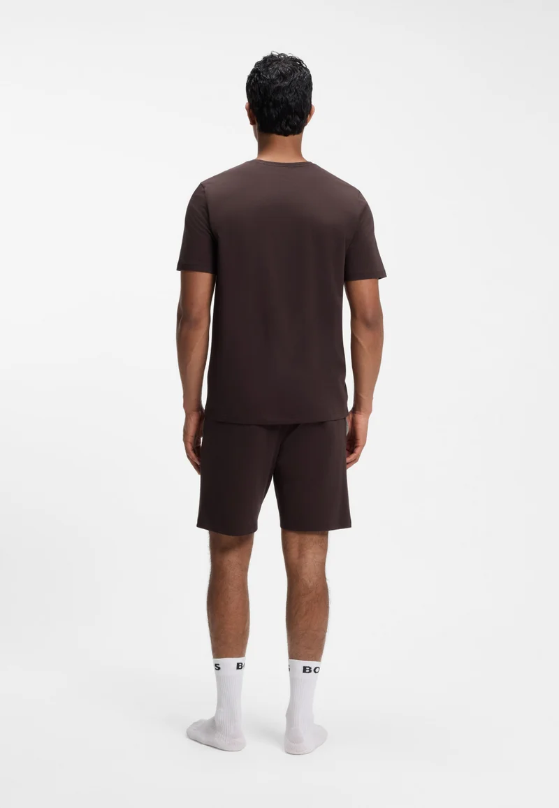 BOSS Logo-embroidered T-shirt in stretch cotton