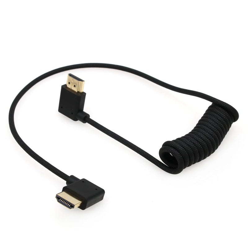 اس زد ار ام سي سي كابل 8K HDMI إلى HDMI فائق السرعة ملفوف مضفر للكاميرا Z Cam E2 Sony FX6 FX9 Canon EOS C70 C300 Portkeys BM5 Atomos Ninjav V Shogun Monitor بزاوية يسرى ويمنى - Image 3