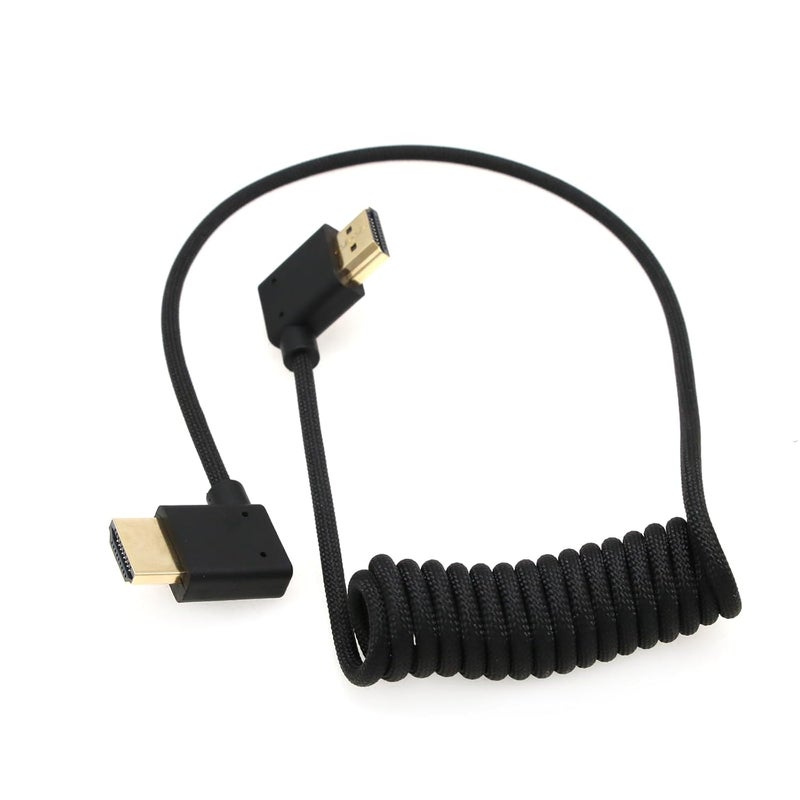 اس زد ار ام سي سي كابل 8K HDMI إلى HDMI فائق السرعة ملفوف مضفر للكاميرا Z Cam E2 Sony FX6 FX9 Canon EOS C70 C300 Portkeys BM5 Atomos Ninjav V Shogun Monitor بزاوية يسرى ويمنى - Image 2
