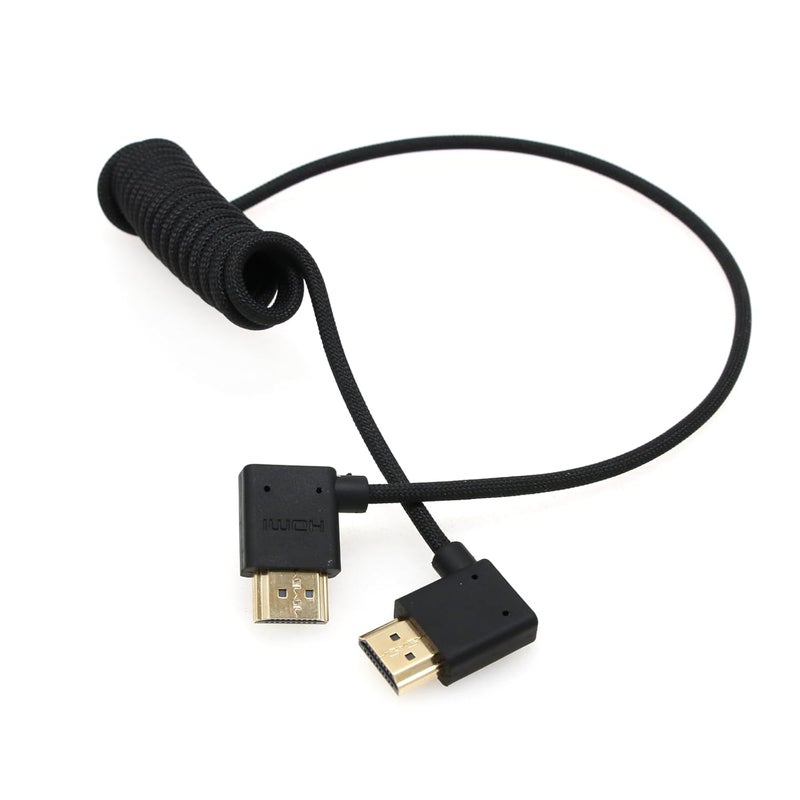 اس زد ار ام سي سي كابل 8K HDMI إلى HDMI فائق السرعة ملفوف مضفر للكاميرا Z Cam E2 Sony FX6 FX9 Canon EOS C70 C300 Portkeys BM5 Atomos Ninjav V Shogun Monitor بزاوية يسرى ويمنى - Image 4