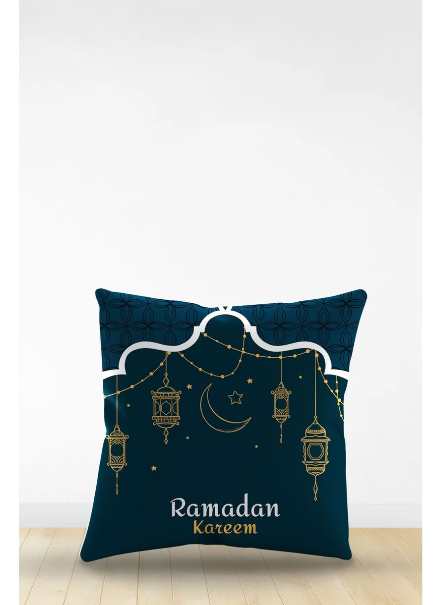 Artavessa Double Sided Digital Printed Decorative Faux Leather Ramadan (Ramadan) Themed Throw Pillow Cover