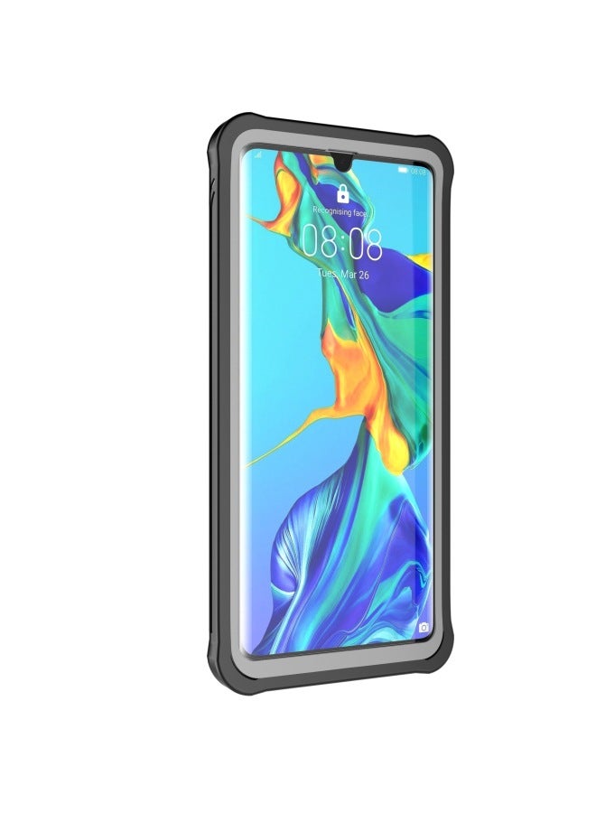 Suitable For Huawei P30 Pro Dust-proof And Drop-proof Mate20 Pro All-inclusive Transparent Soft Rubber Three-proof Mobile Phone Case-Color:Black-Applicable Model:For Huawei P30Pro