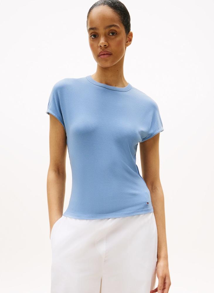 TOMMY HILFIGER 5X2 Crew neck CAP Sleeve T-Shirt - Image 3