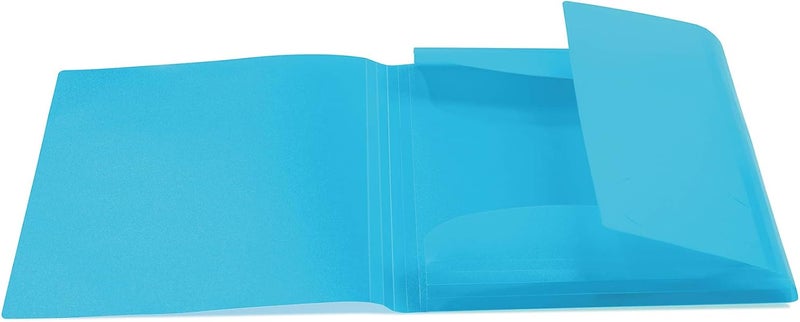 Herma Elastic Folder Translucent in Light Blue, A3, Sturdy Plastic, with 3 Inner Flaps, 1 Span Folder - Image 2