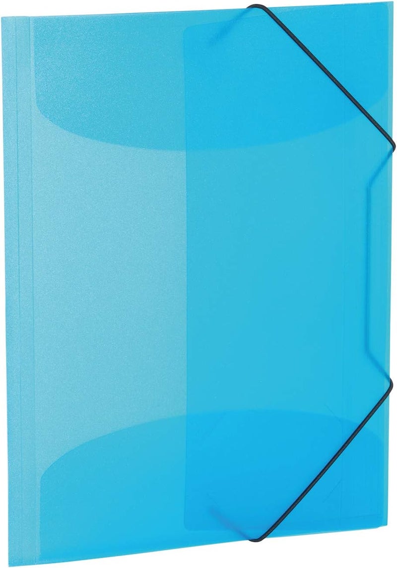 Herma Elastic Folder Translucent in Light Blue, A3, Sturdy Plastic, with 3 Inner Flaps, 1 Span Folder - Image 1
