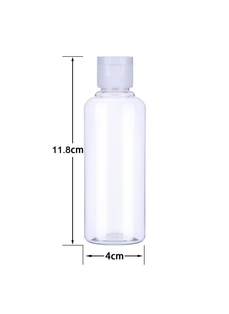 DIY Crafts DIY Crafts 36 Bottles Funnel ClearTransparent Transparent Plastic Air Flight Travel Bottle Set with Small Funnel for Flight Airport Holiday 100 M36 Bottles Funnel ClearTransparent  - Image 3