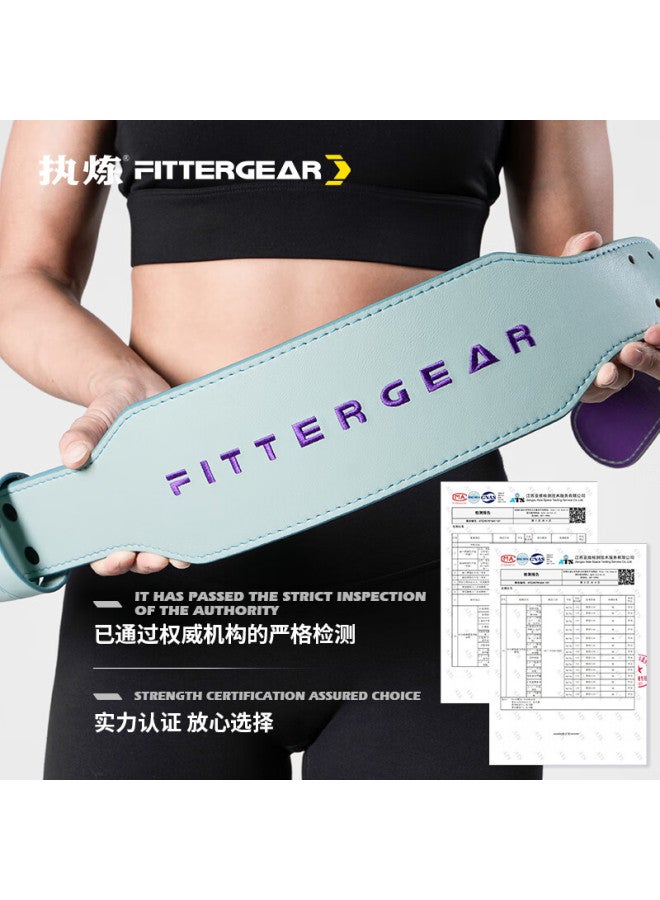 Fittergear Genuine Leather Women's Fitness Waist Belt For Squats And Deadlifts, Professional Weightlifting Powerlifting Equipment Training Gear