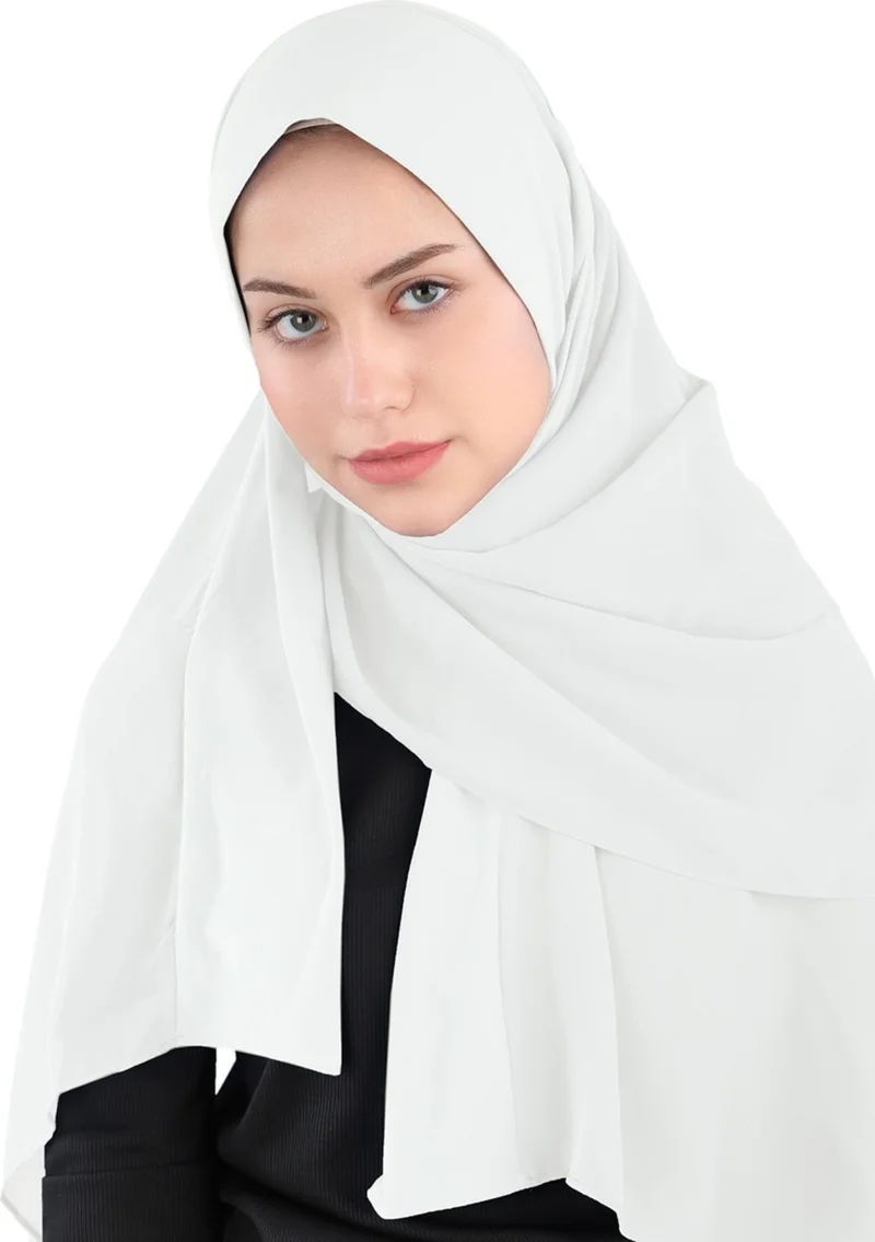 Ecardin Sandy Tape Chiffon Shawl - St 600 Cream