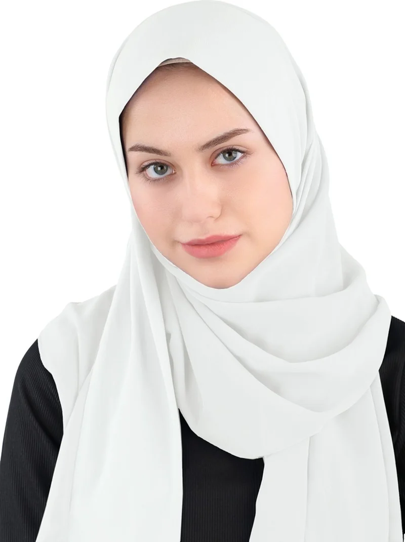 Ecardin Sandy Tape Chiffon Shawl - St 600 Cream