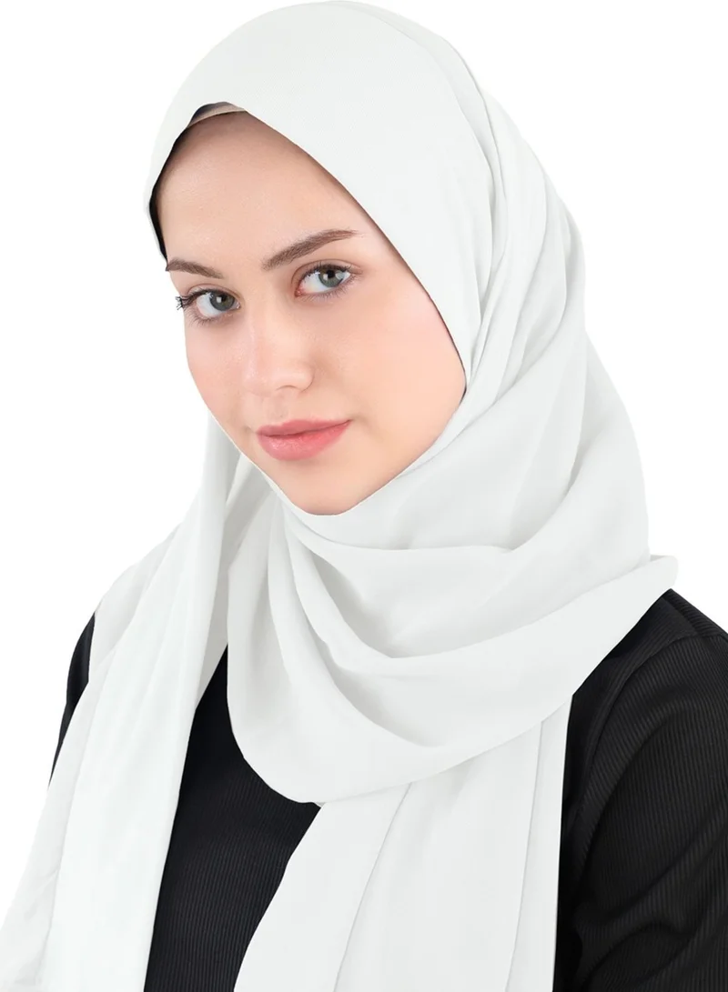 Ecardin Sandy Tape Chiffon Shawl - St 600 Cream