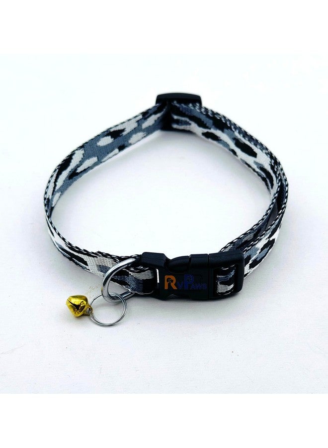 طوق نايلون للحيوانات الأليفة مع مقود وإبزيم سريع الفك قابل للتعديل، مجموعة طوق قابلة للتنفس مثالية للعب والمشي في الهواء الطلق للجراء والكلاب والقطط (طبعة حمار وحشي) - Image 3