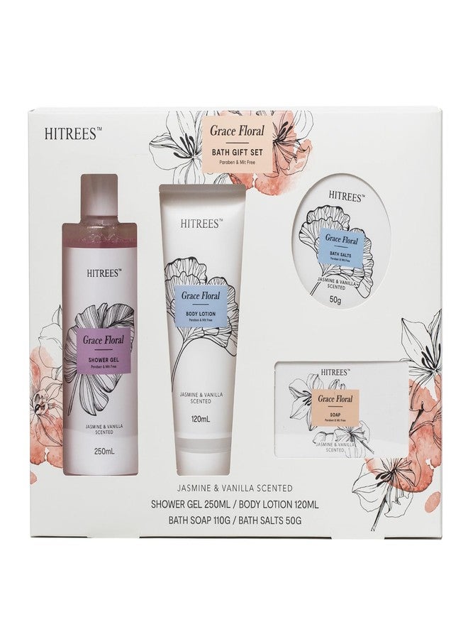 Hitrees Spa Gifts for Women Jasmine & Vanilla Scented Relaxing Gift for Mom Wife Her Sister, Unique Vanilla Bath Sets for Womens Gift Birthday, Self Care Christmas Gifts, Mothers Day Presents for Mom - Image 1