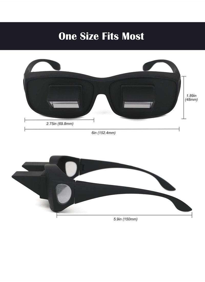 Lazy Glasses Bed Prism, Horizontal Glasses, Horizontal Mirror, Lazy Reader Glasses Lie Down For Reading/Watching Tv