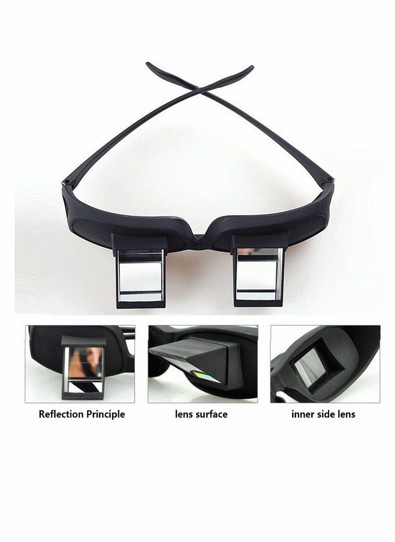 Lazy Glasses Bed Prism, Horizontal Glasses, Horizontal Mirror, Lazy Reader Glasses Lie Down For Reading/Watching Tv