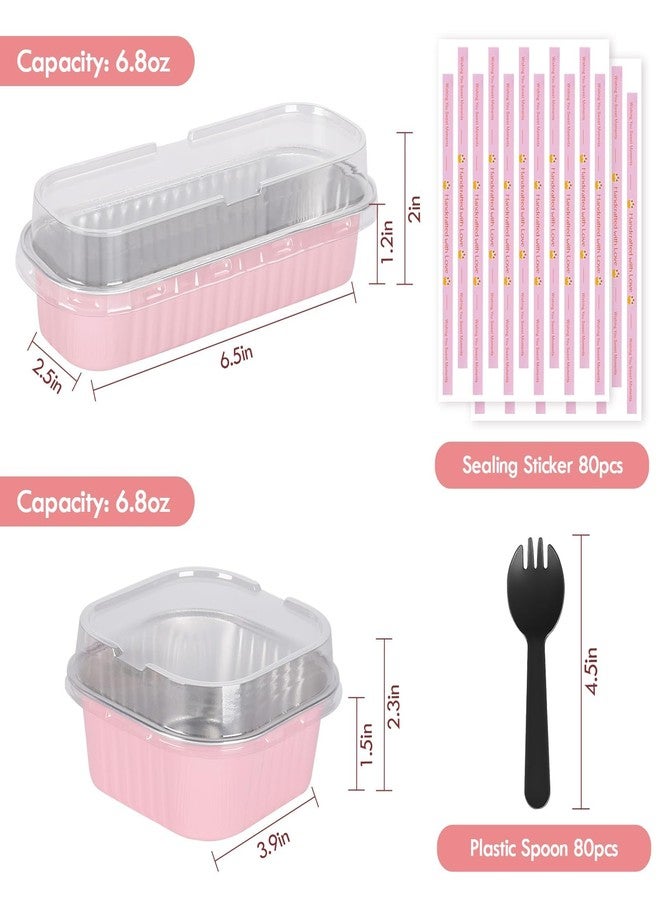 YQER mini loaf pans with lids and spoons mix size - Image 5