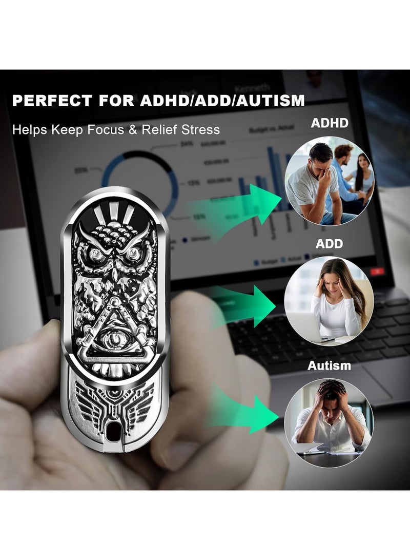 general Spinning fidget spinner, metal fidget toy for adults, tactile coin with infinite rotation, EDC fidget toy, sensory toy for adults to maintain focus and relieve stress, executive desk toy - Image 5