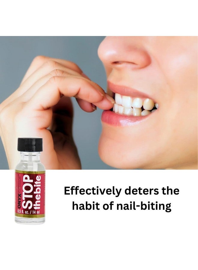 Onyx Professional Onyx Professional Stop the Bite Nail Biting Deterrent Polish 0.5 Fl Oz - Helps Nails Grow & Can be Used as a Top or Base Coat  - Image 5
