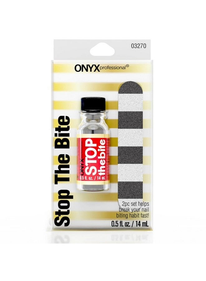 Onyx Professional Onyx Professional Stop the Bite Nail Biting Deterrent Polish 0.5 Fl Oz - Helps Nails Grow & Can be Used as a Top or Base Coat  - Image 1