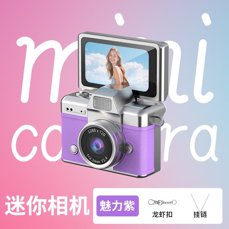 Flip Screen Mini CCD Digital Camera - Retro Portable Compact Camera for  Students - Image 1