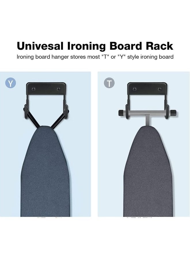 Oasisgalore Ironing Board Hanger Wall Mount Ironing Board Holder Organizer Wall Rack for Laundry Rooms Storage Rack Hanging Shelf Hanger - Image 2
