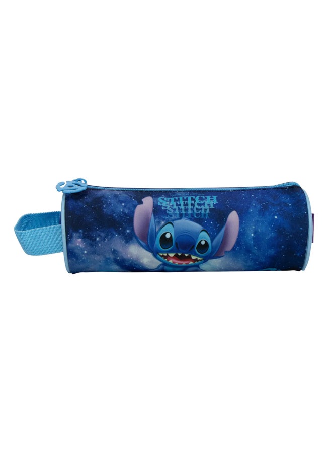 SunCe Disney Stitch Zipper Closure Pencil Case Blue and Pink 7.5 x 7.5 x 22.5 cm SUNS-301DTT - Image 1