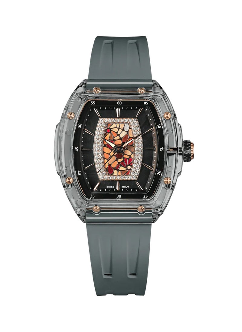TSAR BOMBA - Women's Elemental Series Grey Silicone Strap Watch TB8219L-06 - Image 1